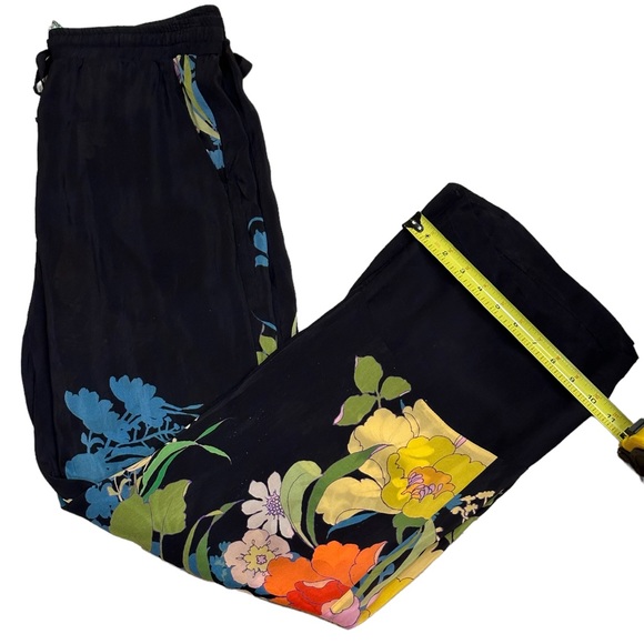 JOHNNY WAS black with floral sheer pants in size S, NWT - Picture 3 of 11